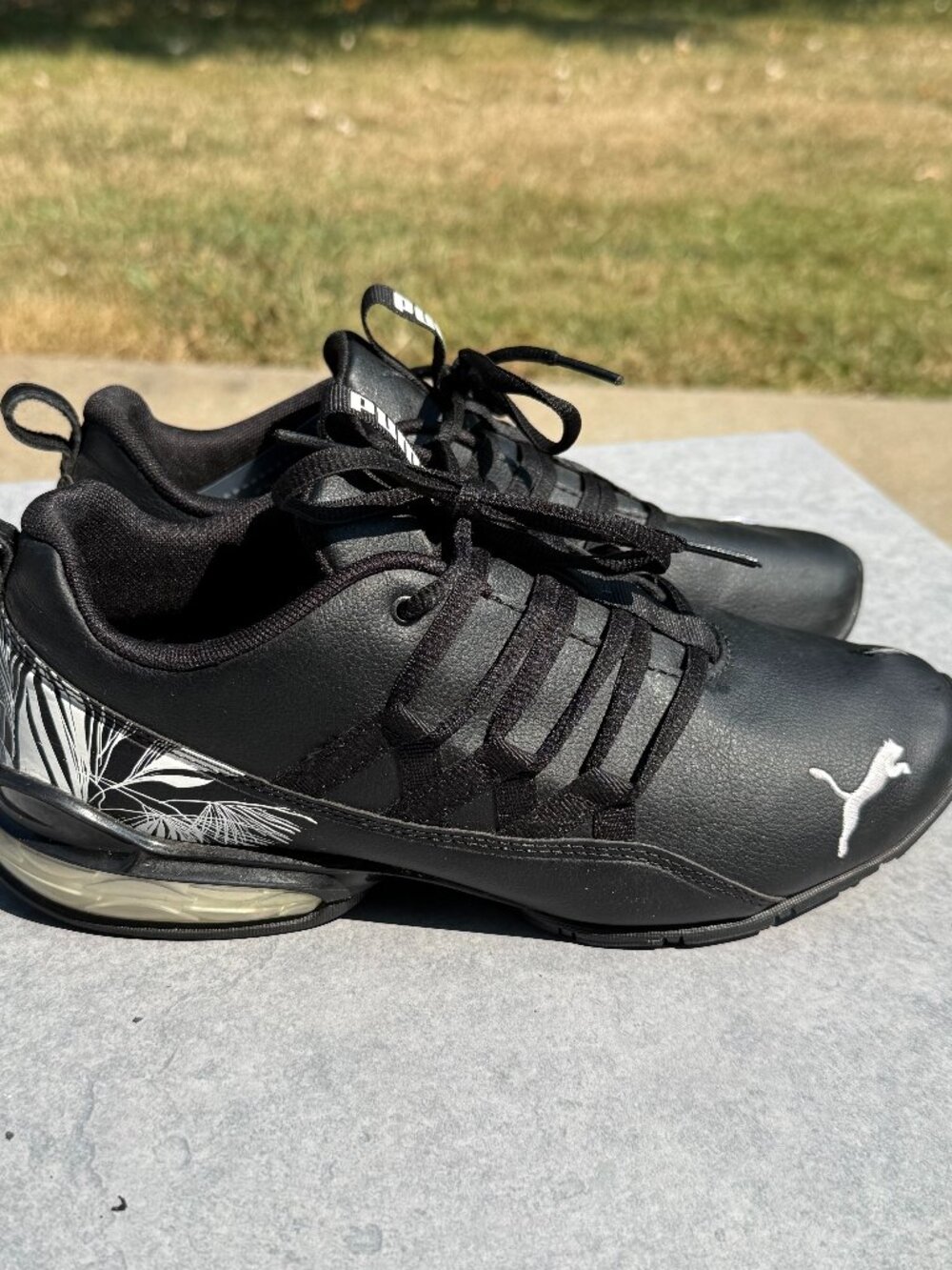 Puma Riaze Prowl Palm Women's 7 Black White Y2K Sporty Gym Running Sneakers 4166